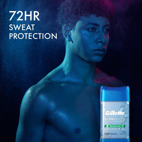 Antiperspirant and Deodorant for Men, Clear Gel, Arctic Ice - 2 packs - 3.8 oz per pack - plus 3 My Outlet Mall Resealable Storage Pouches