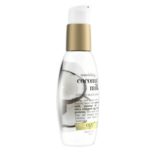 Coconut Milk Moisturizing Strength & Shine, Leave-In Treatment Hair Serum - 1 pack - 4Fl oz per pack - plus 3 My Outlet Mall Resealable Storage Pouches
