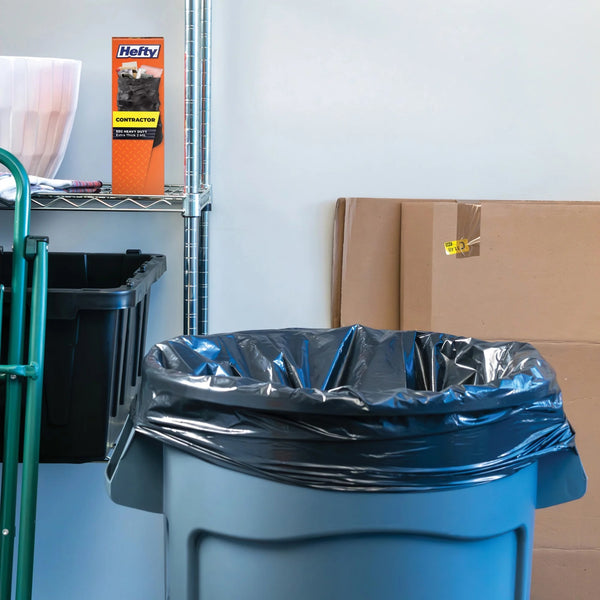 Heavy Duty Contractor Extra Large Trash Bags, 55 gallon - 1 pack - 16 count per pack - plus 3 My Outlet Mall Resealable Storage Pouches
