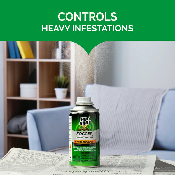 Indoor Insect Fogger with Odor Neutralizer-  2 packs - 6 count per pack plus 3 My Outlet Mall Resealable Storage Pouches