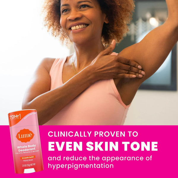 Whole Body Women’s Deodorant Smooth Solid Stick Aluminum Free, Peony Rose - 3 packs - 2.6 oz per pack - plus 3 My Outlet Mall Resealable Storage Pouches