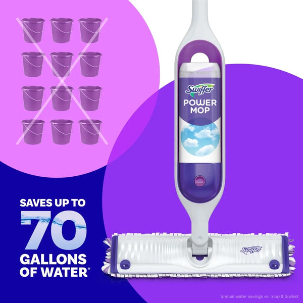 Power Mop Refill Solution, Tile, Vinyl, Laminate, Wood, Floor Cleaner, Fresh - 1 pack - 25.3 fl oz per pack - plus 3 My Outlet Mall Resealable Storage Pouches