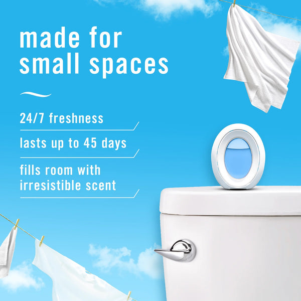 Small Spaces Air Freshener, Odor-Fighting, Linen & Sky - 1 pack - 2 count per pack - plus 3 My Outlet Mall Resealable Storage Pouches