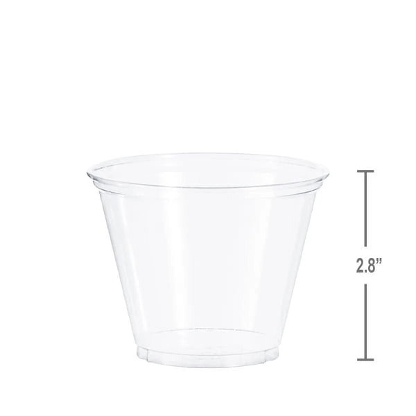 Party Disposable Plastic Cups, Clear, 9 oz - 1 pack - 50 Count per pack - plus 3 My Outlet Mall Resealable Storage Pouches