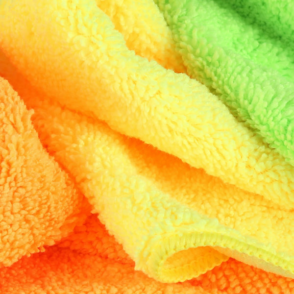 Multipurpose Microfiber Household Cleaning Cloth & Wipe, Multicolor - 1 pack - 12 count per pack - plus 3 My Outlet Mall Resealable Storage Pouches