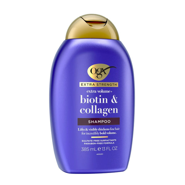 Extra Strength Biotin & Collagen Shampoo - 1 pack - 13Fl oz per pack - plus 3 My Outlet Mall Resealable Storage Pouches