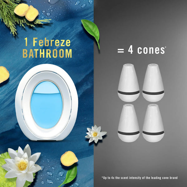 Bathroom Air Freshener, Small Spaces Odor-Fighting, Ocean, 2 Count - 2 packs - plus 3 My Outlet Mall Resealable Storage Pouches