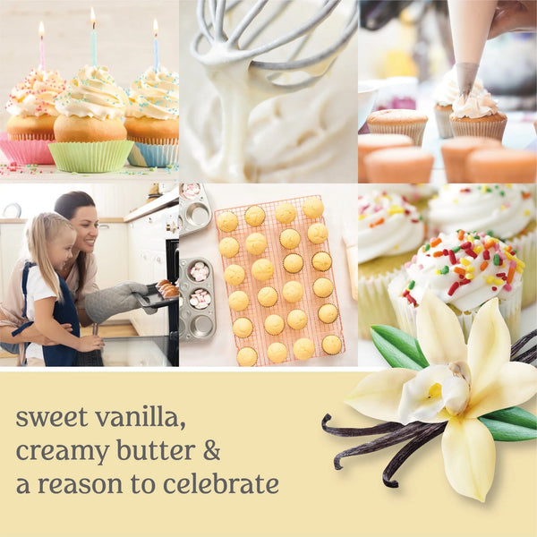 Candle Vanilla Cupcake Original Large Scented Jar Candle - 1 pack - 22 oz per pack - plus 3 My Outlet Mall Resealable Storage Pouches