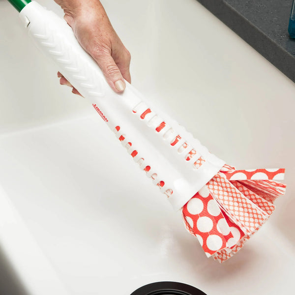 Wonder Mop Orange White Microfiber Snap-On Refill Head - 1 pack - plus 3 My Outlet Mall Resealable Storage Pouches
