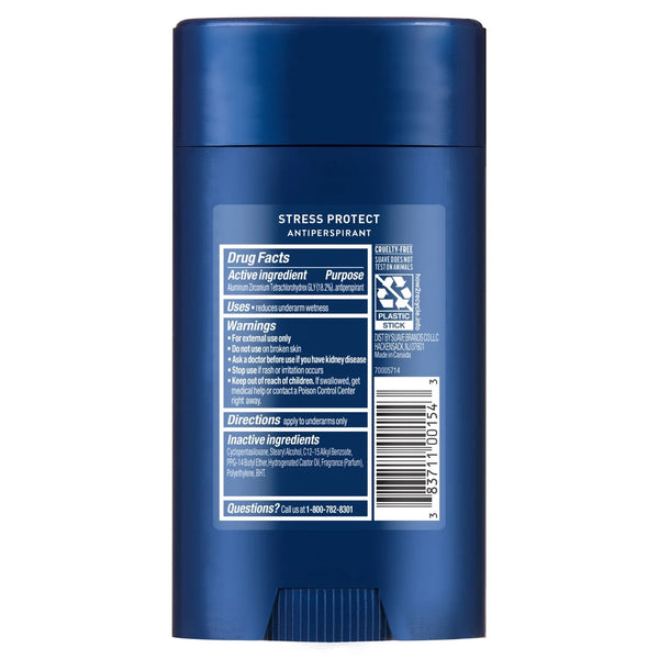 Stress Protect Men’s Antiperspirant Deodorant, Lavender & Cedarwood Scent, 48-Hour Protection - 2 packs - 2.7 oz per pack - plus 3 My Outlet Mall Resealable Storage Pouches