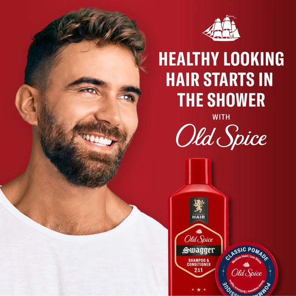 Men's 2-in-1 Shampoo and Conditioner, All Hair Types, Swagger - 1 pack - 13.5Fl oz per pack - plus 3 My Outlet Mall Resealable Storage Pouches