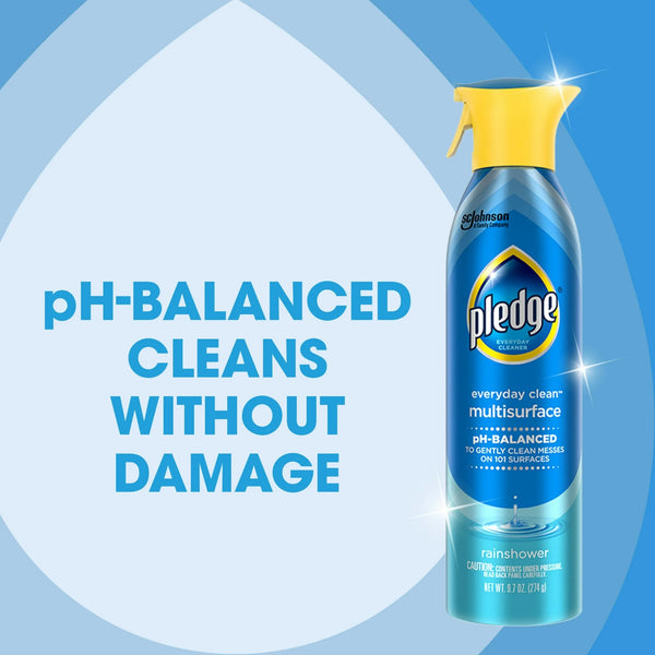 Multi Surface Cleaner, Everyday Cleaner, Aerosol, Rainshower Scent - 1 pack - 9.7 oz per pack - plus 3 My Outlet Mall Resealable Storage Pouches