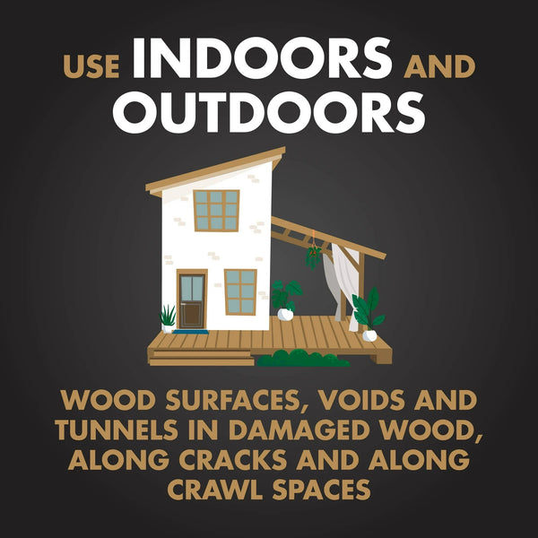 Termite Killing Foam Aerosol, for Indoor and Outdoor Use - 2 packs - 16 oz per pack - plus 3 My Outlet Mall Resealable Storage Pouches