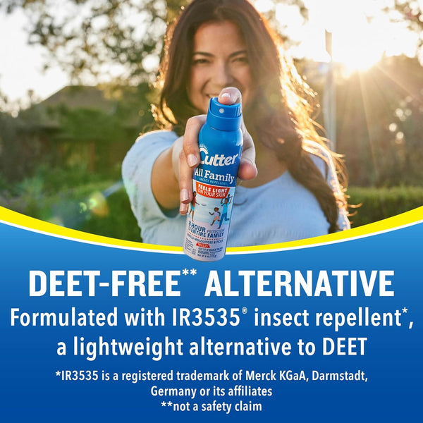 All Family Insect Repellent Deet-Free Lightweight Repels Mosquitoes Ticks up to 8 Hr - 2 packs - 4 oz per pack - plus 3 My Outlet Mall Resealable Storage Pouches
