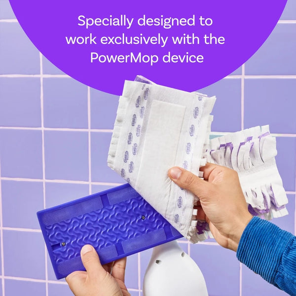 PowerMop Multi-Surface Mopping Pad Refills for Floor Cleaning - 2 packs - 5 count per pack - plus 3 My Outlet Mall Resealable Storage Pouches