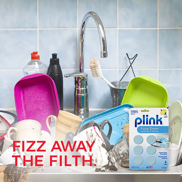 Fizzy Drain Freshener & Cleaner - 2 packs - plus 3 My Outlet Mall Resealable Storage Pouches
