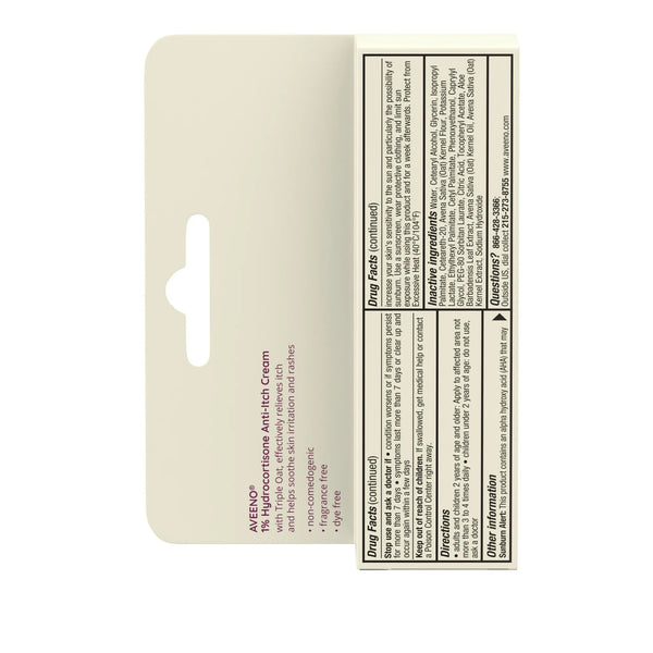 Maximum Strength 1% Hydrocortisone Anti-Itch Cream, Triple Oat - 1 pack - plus 3 My Outlet Mall Resealable Storage Pouches