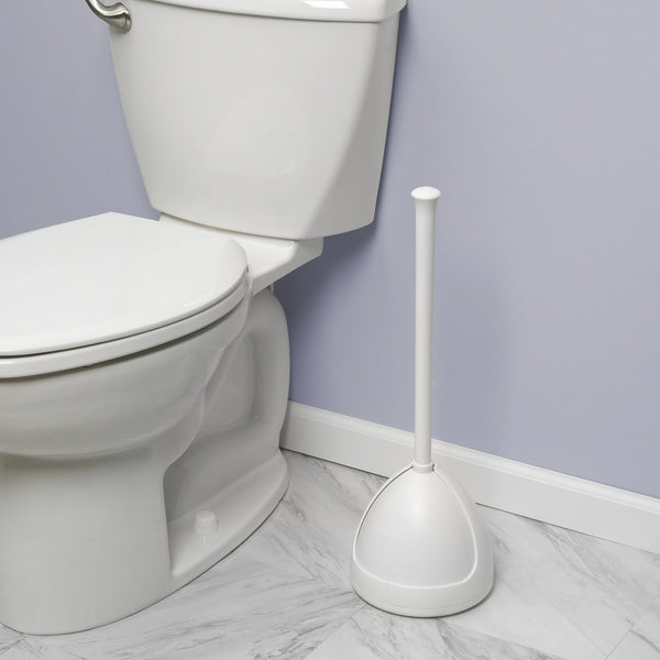 Toilet Plunger Drain Plunger with White Twist Caddy Storage Holder - 2 packs - plus 3 My Outlet Mall Resealable Storage Pouches