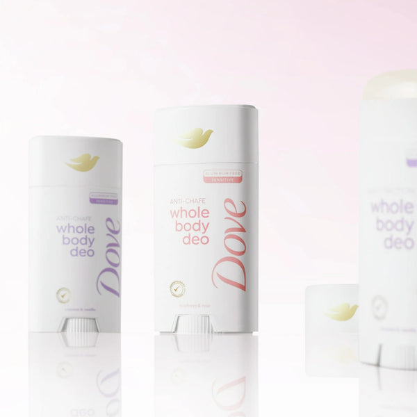 Aluminum Free Whole Body Deo Anti-Chafe Deodorant Stick for Women Raspberry & Rose - 2 packs - 2.6 oz per pack - plus 3 My Outlet Mall Resealable Storage Pouches