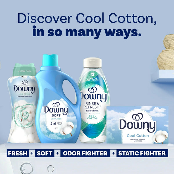 Fabric Softener Dryer Sheets, Cool Cotton Scent - 2 packs - 240 Count - plus 3 My Outlet Mall Resealable Storage Pouches