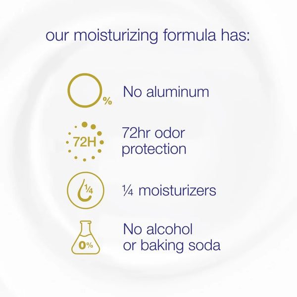 Aluminum Free Deodorant for Women Shea Butter - 1 pack - 2.6 oz per pack - plus 3 My Outlet Mall Resealable Storage Pouches