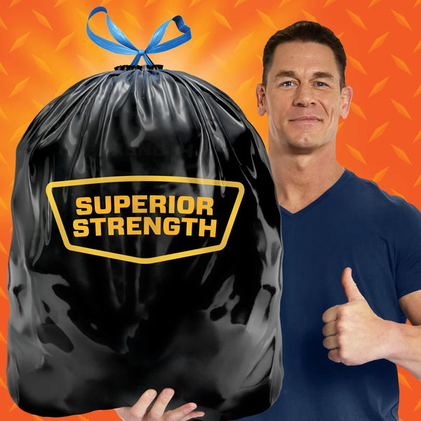 Strong Large Trash Bags, Black, 30 gallon - 1 pack - 40 count per pack - plus 3 My Outlet Mall Resealable Storage Pouches