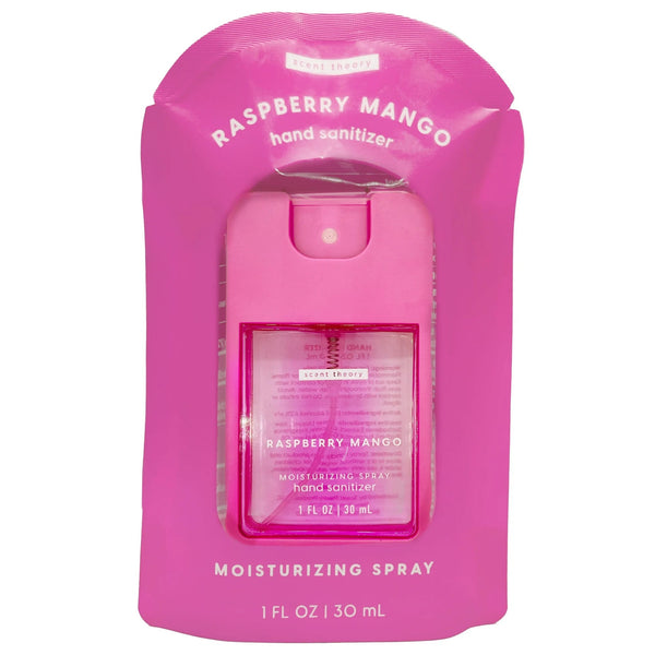 Hand Sanitizer Spray, Raspberry Mango - 2 packs - 1fl oz per pack - plus 3 My Outlet Mall Resealable Storage Pouches