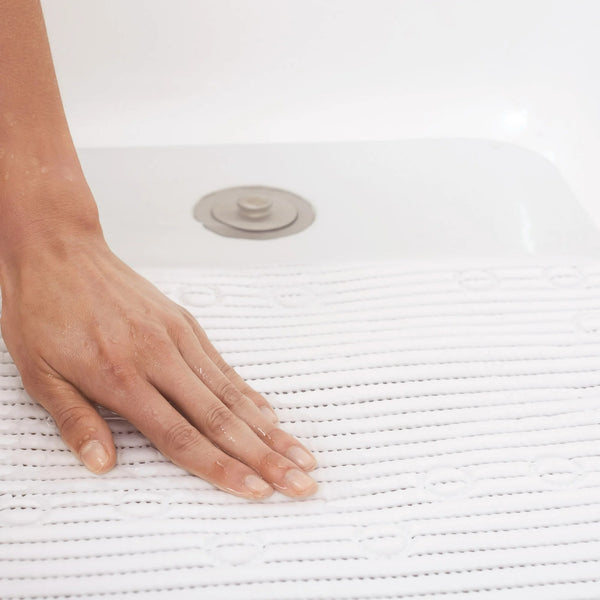 Cushioned Foam Bathtub Mat with Suction Cups, Blue 17" x 36" - 2 packs - plus 3 My Outlet Mall Resealable Storage Pouches