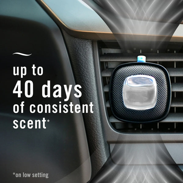 Auto Car Air Freshener, Odor-Fighting Car Vent Clip, Noir, 2 Count - 1 pack - plus 3 My Outlet Mall Resealable Storage Pouches