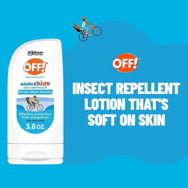Picaridin Insect Repellent Lotion for Adults & Kids, Fragrance-Free, Deet Free Bug Repellent for Everyday Protection from Mosquitoes, Travel Essentials - 3 packs - 3.8 oz per pack - plus 3 My Outlet Mall Resealable Storage Pouches