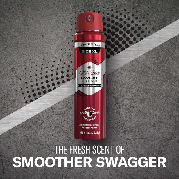 Dry Spray, Men's Antiperspirant Deodorant Spray, Swagger - 1 pack - 4.3 oz per pack - plus 3 My Outlet Mall Resealable Storage Pouches