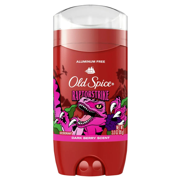 Aluminum Free Men's Deodorant, Invisible Solid Stick, Raptorstrike, Dark Berry Scent - 1 pack - 3 oz per pack - plus 3 My Outlet Mall Resealable Storage Pouches