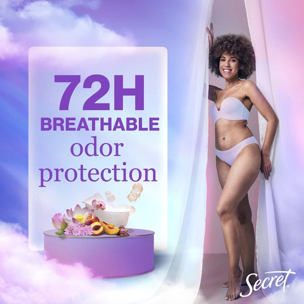 Fresh Invisible Solid Antiperspirant Deodorant for Women, Bubble Bath Scent - 1 pack - 2.6 oz per pack - plus 3 My Outlet Mall Resealable Storage Pouches