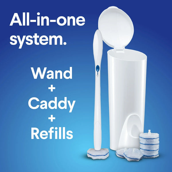 ToiletWand Disposable Toilet Bowl Brush Cleaner System - 1 pack - plus 3 My Outlet Mall Resealable Storage Pouches