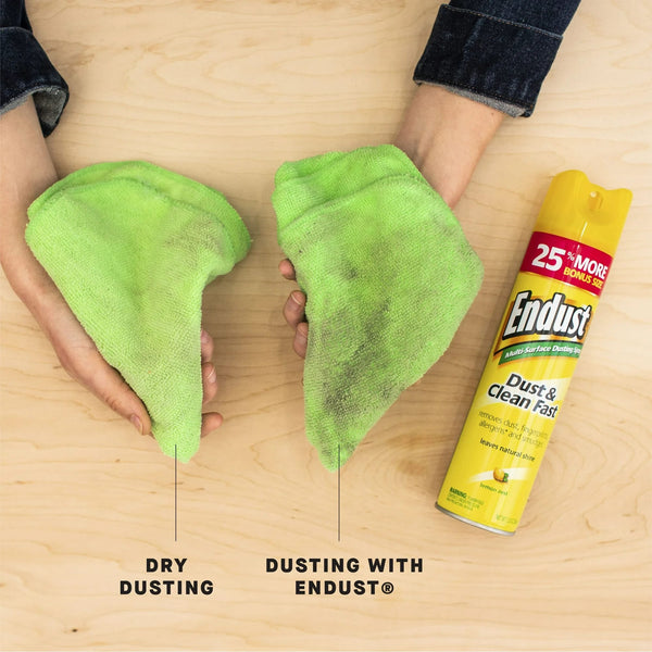 Multi-Surface Dusting and Cleaning Spray, Lemon Zest - 1 pack - 12 oz per pack  plus 3 My Outlet Mall Resealable Storage Pouches