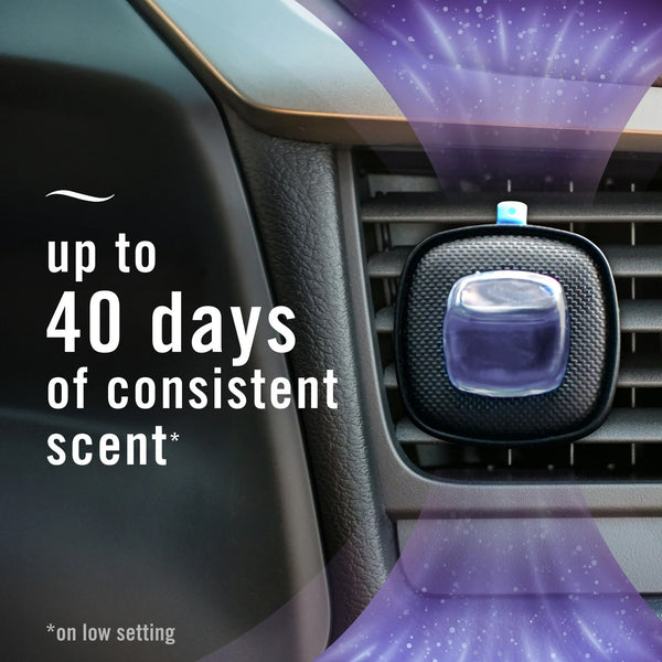 Auto Car Air Freshener, Odor-Fighting Car Vent Clip, Lush, 2 Count - 1 pack - plus 3 My Outlet Mall Resealable Storage Pouches