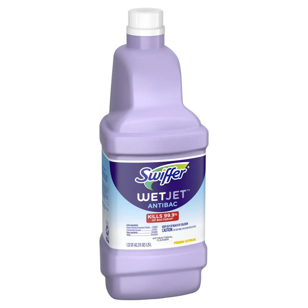 Wet Jet Mop Refill Solution, Floor Cleaner, Antibacterial - 1 pack - 32 oz per pack - plus 3 My Outlet Mall Resealable Storage Pouches