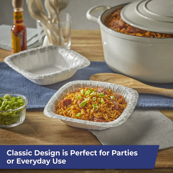 Extra Deep Paper Bowls 15 Fl oz - 1 pack - 50 Count per pack - plus 3 My Outlet Mall Resealable Storage Pouches