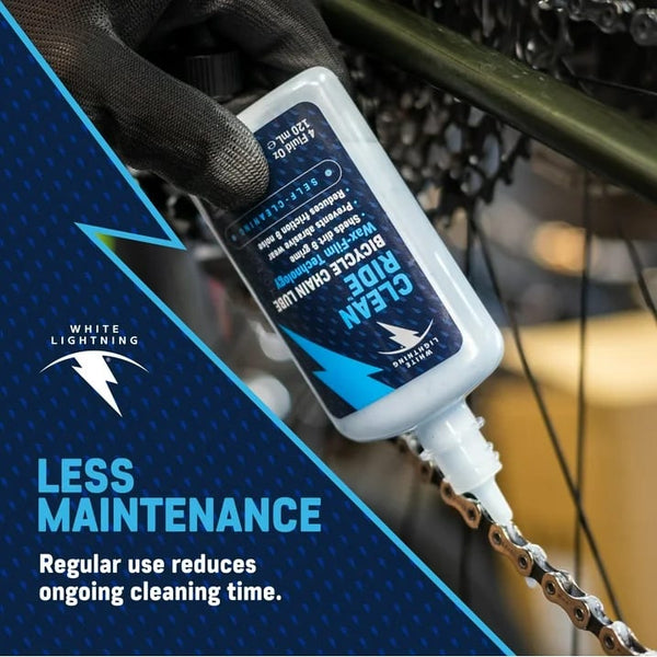 Clean Ride Self-Cleaning Bicycle Chain Lubricant - 1 pack - 2 oz per pack - plus 3 My Outlet Mall Resealable Storage Pouches