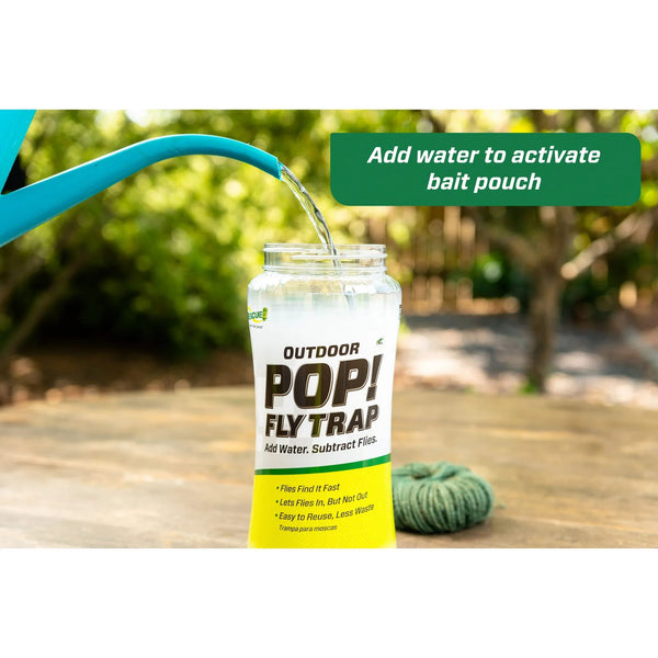 Pop! Reusable Outdoor Fly Trap, Resin -1 pack - plus 3 My Outlet Mall Resealable Storage Pouches