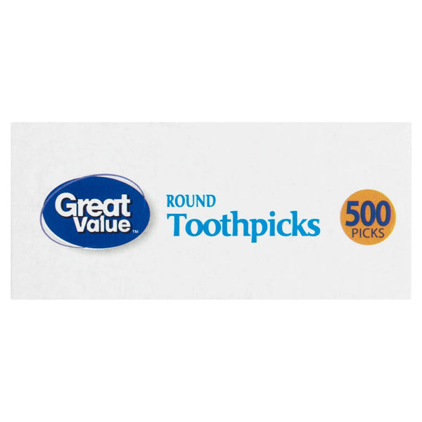 Round Toothpicks - 1 pack - 500 Count per pack - plus 3 My Outlet Mall Resealable Storage Pouches
