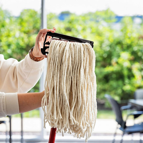 Heavy Duty All-Purpose Cut End Cotton and Polyester Blend Wet Mop Refill Clip-on Attached - 2 packs - plus 3 My Outlet Mall Resealable Storage Pouches