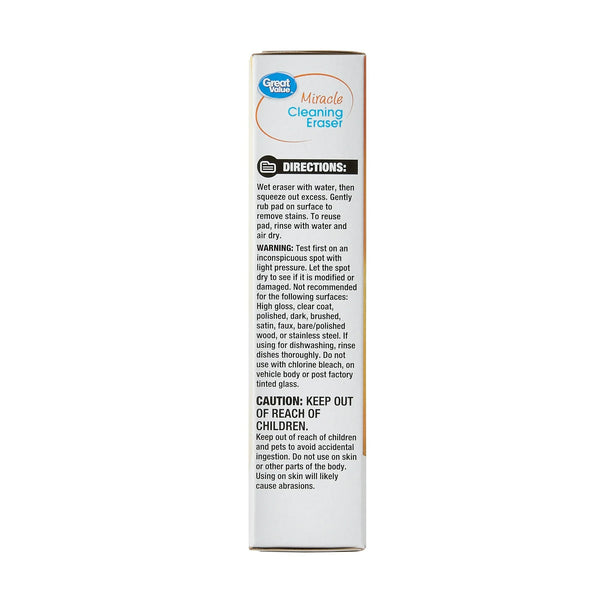 Original Miracle Eraser - 1 pack - 2 count per pack - plus 3 My Outlet Mall Resealable Storage Pouches
