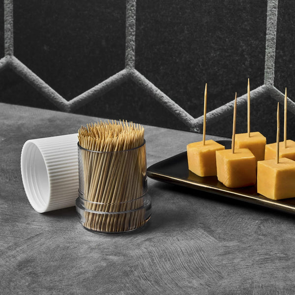 Natural Bamboo Toothpicks 300-Piece - 1 pack - plus 3 My Outlet Mall Resealable Storage Pouches