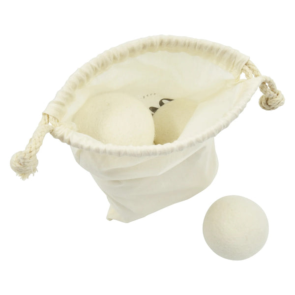 Wool Dryer Balls, 2.75" Each Dryer Ball - 1 pack - 6 Count - plus 3 My Outlet Mall Resealable Storage Pouches