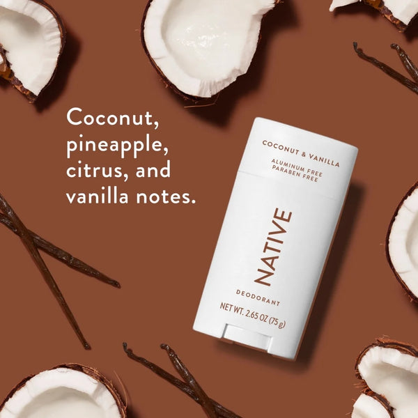 Deodorant, Aluminum Free, Coconut & Vanilla, Deodorant for Women and Men - 1 pack - 2.65 oz per pack - plus 3 My Outlet Mall Resealable Storage Pouches