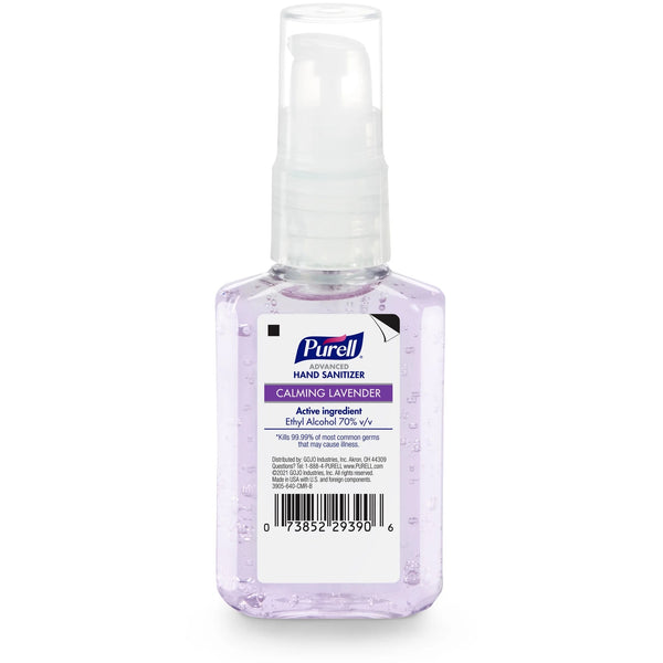 Advanced Hand Sanitizer Calming Lavender Gel, Infused w/ Essential Oils, Pump Bottle (Adult) - 1 pack - 2oz per pack - plus 3 My Outlet Mall Resealable Storage Pouches