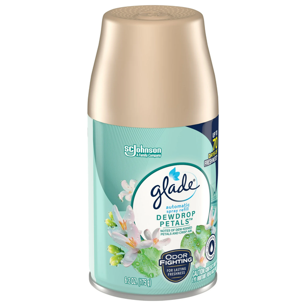 Automatic Spray Air Freshener Refill, Dewdrop Petals - 1 pack - 6.2 oz per pack - plus 3 My Outlet Mall Resealable Storage Pouches