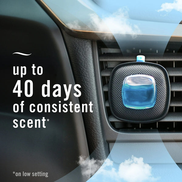 Auto Car Air Freshener, Odor-Fighting Car Vent Clip, Evening Woods, 2 Count - 1 pack - plus 3 My Outlet Mall Resealable Storage Pouches