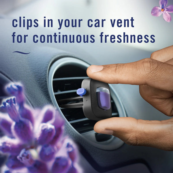 Odor Eliminating Car Air Freshener, Lavender & Vanilla Bean, 2 Count - 1 pack - plus 3 My Outlet Mall Resealable Storage Pouches
